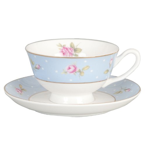 Clayre & Eef RRKSBL Tazza da caffè con piattino