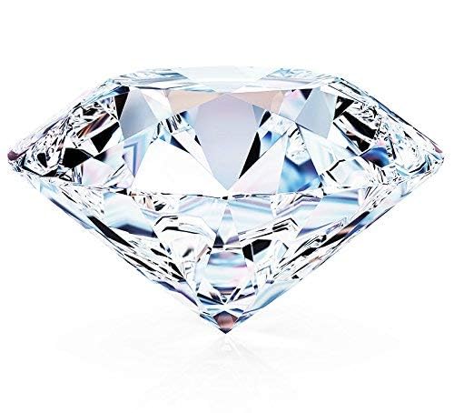 Image of Diamond Cut White Zircon Round Shape Certified AAA+ American Diamond Rashi Ratna Gemstone for Men's and Women's