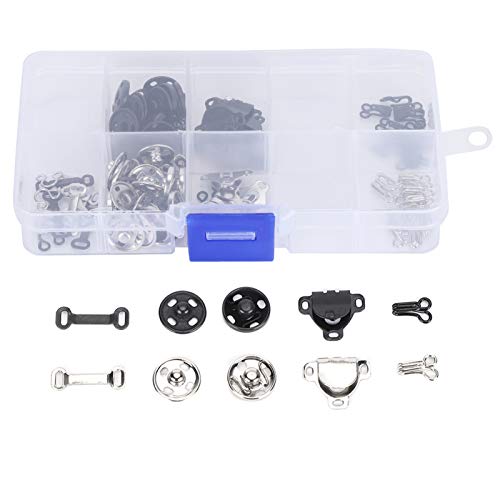 OKOVO 100 pares de botones a presión de latón, cierre a presión, gancho de corbata, instalación de remaches, accesorios de costura