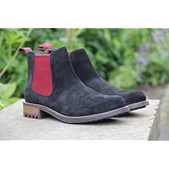 Oakenwood Bottines Chelsea formelles en daim et mousse à mémoire de forme pour homme - Les Beatles, Paul McCartney, John Lennon, RIngo Starr, George Harrison Oakenwood Bottines Chelsea formelles en daim et mousse à mémoire de forme pour homme – Image 4