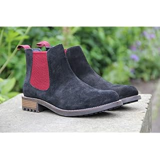 Oakenwood Bottines Chelsea formelles en daim et mousse à mémoire de forme pour homme - Les Beatles, Paul McCartney, John Lennon, RIngo Starr, George Harrison Oakenwood Bottines Chelsea formelles en daim et mousse à mémoire de forme pour homme – Image 4