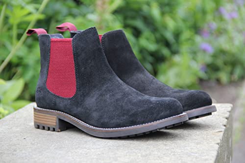 Oakenwood Bottines Chelsea formelles en daim et mousse à mémoire de forme pour homme - Les Beatles, Paul McCartney, John Lennon, RIngo Starr, George Harrison Oakenwood Bottines Chelsea formelles en daim et mousse à mémoire de forme pour homme – Image 5