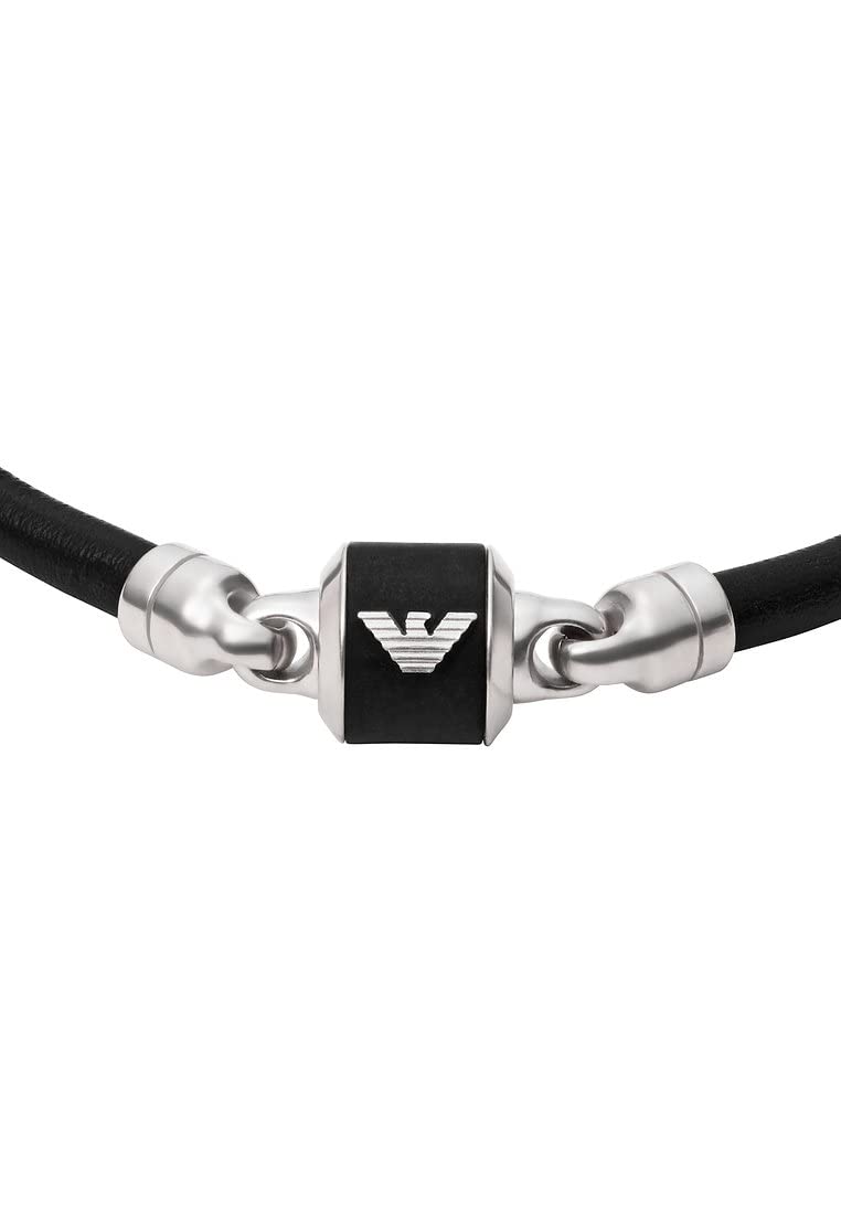 Emporio Armani Men's Leather or Stainless Steel with lobster, slider or push button closure bracelet