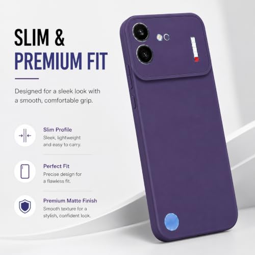 Image of FIRST MART Matte Silicone Back Cover for Nothing (4b) - Purple