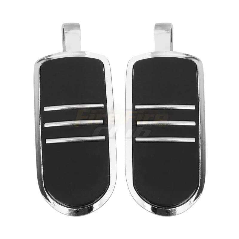 Repose-pieds Universels Moto 32mm (1.25") | Avant/arrière, Caoutchouc Antidérapant | Pour Harley Iron, XL 883, Dyna - 4