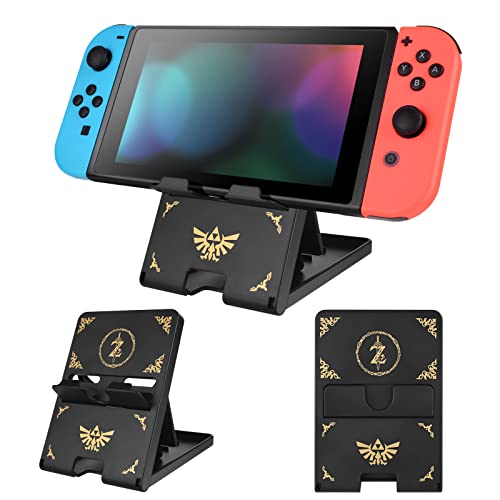 DLseego Supports pour Switch/Switch OLED/Switch Lite, Supports compatibles avec la Switch, Supports de Jeu Ajustables pour Switch OLED, Haute qualité et antidérapants - Zelda Cover