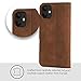 Snakehive Leather Wallet for iPhone 11 || Real Leather Wallet Phone Case || Viewing Stand & 3 Card Holder || Flip Folio Cover with Note Slot (Brown)