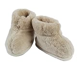 Mit natürlichem Lanolin Celebration Hausschuhe für Kinder Hüttenschuhe Merino Wolle Unisex beige (28/29)