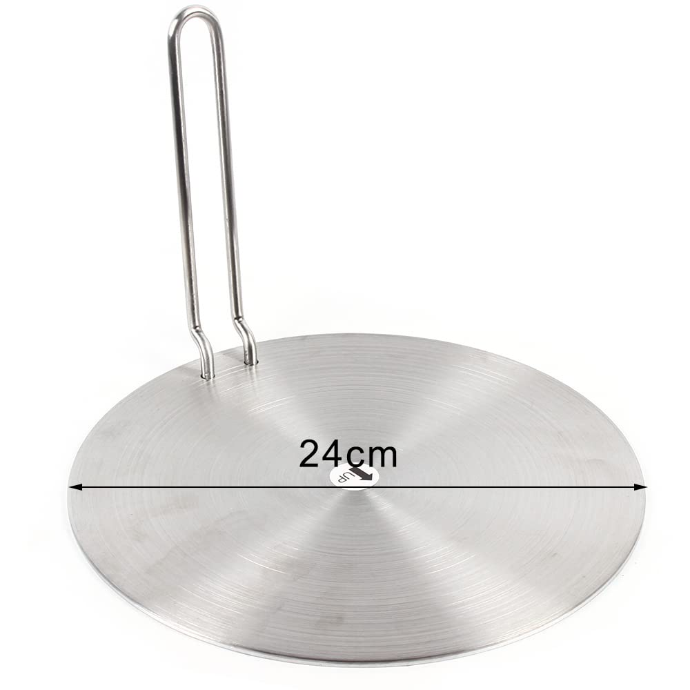 24 cm płyta adaptera indukcyjnego rozdzielacz ciepła płyta indukcyjna stal szlachetna do kuchenek espresso i naczyń do gotowania na płycie indukcyjnej na wszystkich rodzajach kuchenek