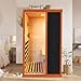 OUTEXER 1 Person Sauna Far Infrared Sauna 800W Indoor Home Sauna Low EMF 110V with Control Panel 7 Color Light 28.7 * 35.2 * 61.4 inch