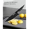 Kitchen Knife Set with Block: 15-Piece High Carbon Stainless Steel Professional Knives - Dishwasher Safe and Sharpener - Comfortable Grip Reduces Hand Fatigue 30% - Black Knife Set for Cooking