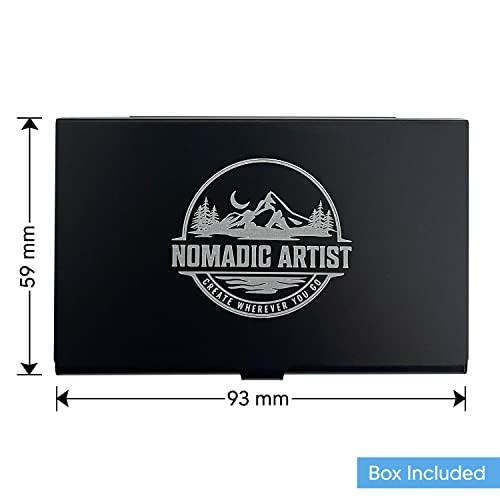 Nomadic Artist Watercolour Paint Palette – Empty Travel Watercolour Palette with 14 Removable Magnetic Pans – Portable and Compact Paint Palette for Urban and Field Sketching (Black)