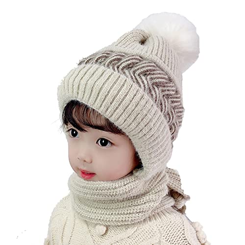 DUHGBNE Strickmütze Wintermütze Warme Mütze Beanie Wintermütze für Jungen Mädchen Beanie Kinder Strick Earflap Mütze Winter Knitted Hat Cap Kindermütze weiche Strickmütze Warmer – Bild 3