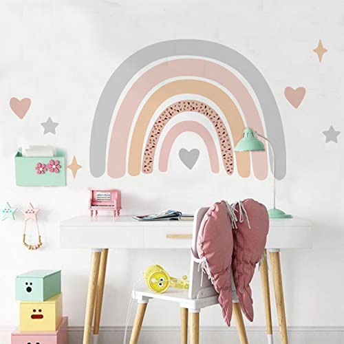 Vinilos decorativos arcoíris para pared habitación de niños miniatura 4