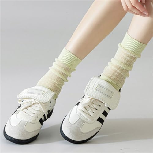 JSEIAJB Pile up Socks for Girls Lightweight Sports Thin Mid Tube Sweat Wicking Socks3
