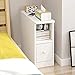 Szafka nocna, stoliki nocne 20 cm bardzo wąski stolik nocny, biały stolik nocny, sypialnia salon, nowoczesny minimalistyczny wielofunkcyjny z szufladą do przechowywania