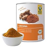 Raab Vitalfood Bio Curcuma-Pulver mit Curcumin und Piperin aus schwarzem Pfeffer, ohne Zusätze, vegan, Made in Germany, 1x 100g Packung