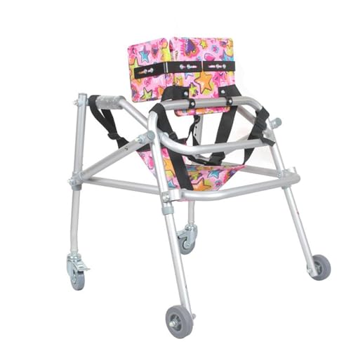 MJMLUCK Cadre de Marche pour Enfants, déambulateur à roulettes pour Enfants, réglable et Pliable, Aide à la Marche Debout pour Enfants atteints de paralysie cérébrale, Cadre de m
