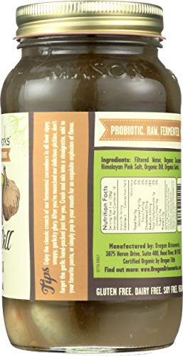Oregon Brineworks Organic Garlic Dill Pickle, 24 Oz #TOP5