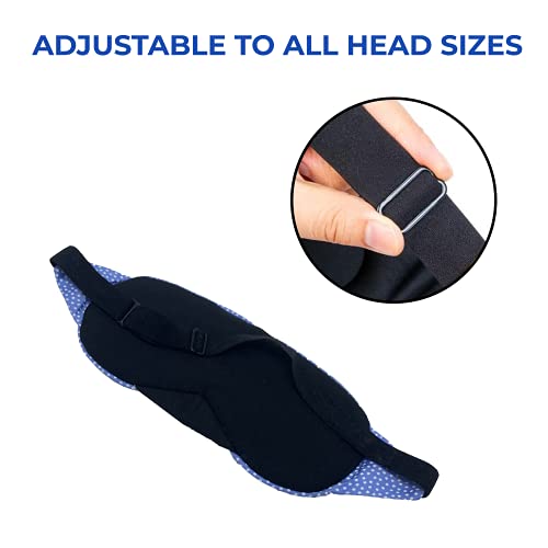 California Wellness Sleep Mask For Sleeping Women And Men | Eye Mask For Airplane | Blindfold Mask For Travel With Headband Adjustable Strip (Blue, Cotton, Fits All) #TOP3