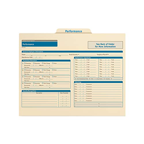 ComplyRight Performance Folder, Pack of 25