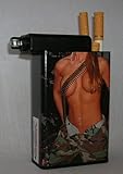 Cigarette Case Army Girl Military with built on Lighter Holder