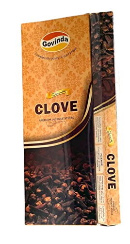 Govinda Incense - Clove - 120 Incense Sticks, Masala Coated Incense #TOP4