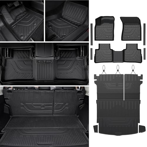 JOULARISE Floor Mats Set for Nissan Rogue 2021-2025 2026 (Not fit Sport) All Weather TPE Backrest Mat Trunk Mat Cargo Liner Door Sill Guards Accessories(for Nissan Rogue | 2021-2026)