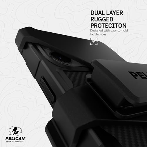 Pelican Shield iPhone 15 Pro Max Case - Rugged MagSafe Phone Case - Black | Magnetic Phone Case w/21ft Military Grade Drop Protection - Phone Cover w/ Belt Clip Holster Kickstand for iPhone 15 Pro Max - image 7