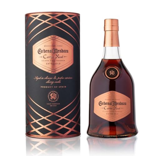 Cardenal Mendoza Carta Real Solera Gran Reserva, rauchiges Aroma mit sanften geräucherten Noten, 40 Prozent vol, 25 Jahre im Solera System gereift, 700 ml (1er Pack)