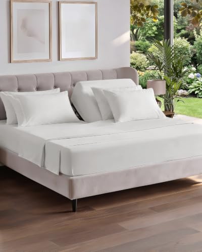 Image of Flex Top Split Head King 6 Piece Sheet Set - Soft & Cooling - French Grey