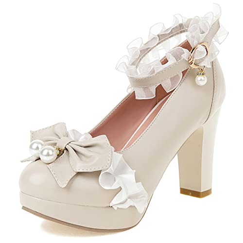 Mary Janes élégantes avec noeud pour mariage et soirées habillées en taille 40