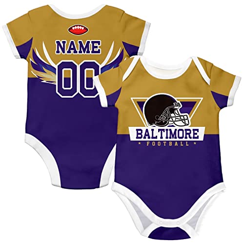 LASTMINVIN Baltimore Baby Clothes Onesie Personalized Custom Baby Name and