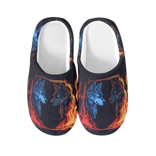Pantoufles en coton AdlerWolf chaussons d'intérieur chauds taille L pour la maison et le voyage