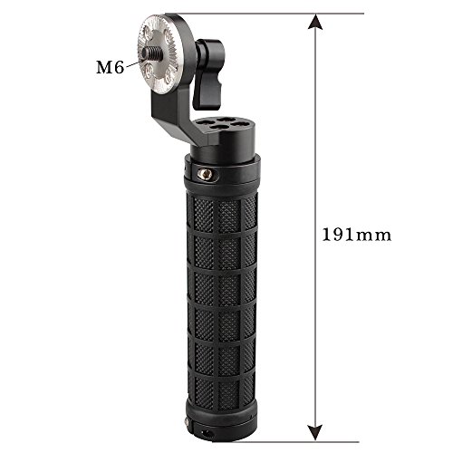 Camvate Aluminum Rosette Rubber Handle Grip For Rosette Standard Accessory(Black,M6 Thread,31.8 Mm) - 1445 #TOP1