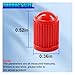 YoRise Car Tire Valve Stem Caps, Plastic Dustproof Leak-Proof Car Tire Valve Stem Covers with O-Rubber Ring, Universal Auto Wheel Protection Accessories for Cars/Trucks/Motorcycles(Red)