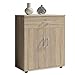Produktbild LILLY Kommode in Eiche Sonoma Optik - Moderne Kommode mit Schublade und viel Stauraum für Wohnzimmer, Esszimmer und Flur - 60 x 70 x 30 cm (B/H/T)