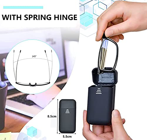 Hubeye Foldable Reading Glasses Portable Easy to Carry Folding Blue Light Blocking Reader with Glasses Case 1.50 - Image 4
