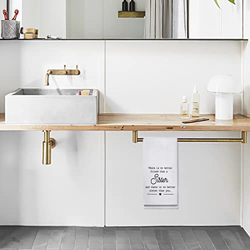 Ohsul Best Sister Heart Absorbent Kitchen Towels Dish Towels Dish Cloth,Sister Birthday Hand Towels Tea Towel For Bathroom Kitchen Decor,Sister Thanksgivingthank You Gifts #TOP3