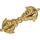 NUOBESTY Kupferner Vajra Stößel Anhänger aus Robustem Material Antiker Schlüsselanhänger und Dekoratives Vajra Ornament für Bastelarbeiten Handgefertigte Kupferarbeiten Vielseitig