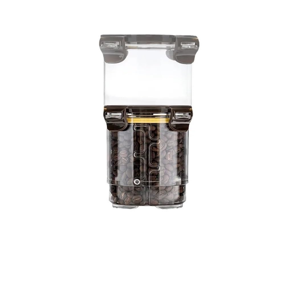 Vakuumversiegelter Behälter für Kaffeebohnen, Glas, Lebensmittelbehälter, Haushaltsbehälter, feuchtigkeitsbeständig, Luftabsaugung, Tee-Vorratsbehälter, Push-Typ, 950 ml