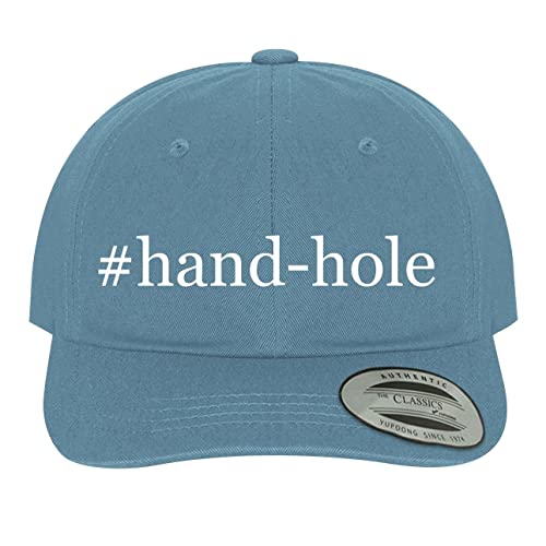 #Hand-Hole - Hashtag Soft Light Blue Dad Hat Baseball Cap, One Size