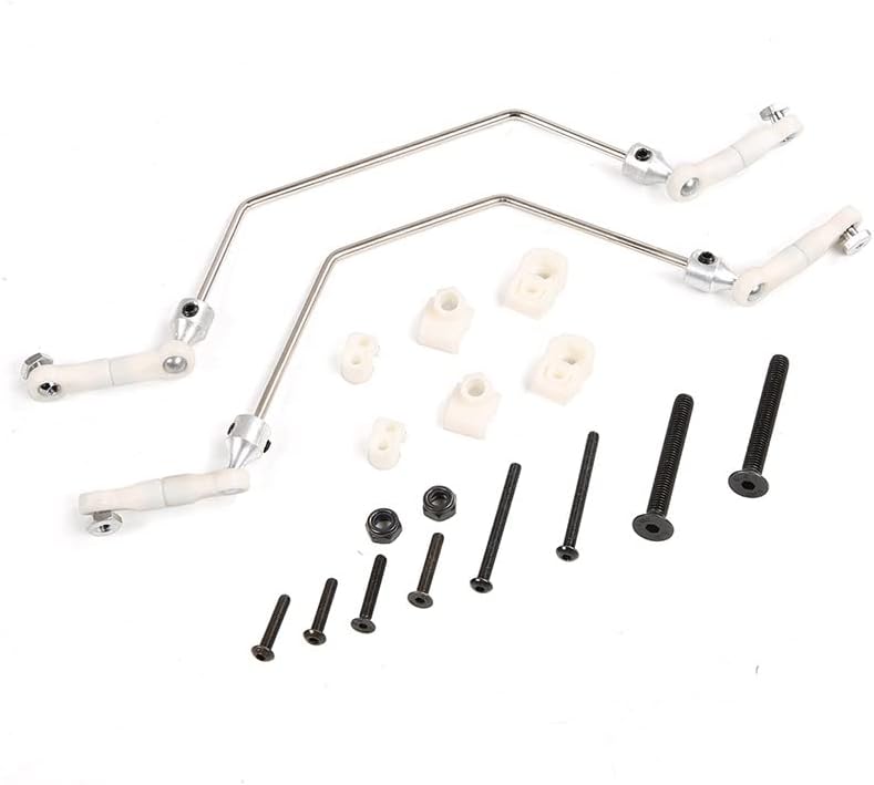 Replacement Part For Sway Bar Anti Roll Bar Balance Bar Set Fit For 1/5 KM 5B 5T 5SC Part 1/5 RC Car Part - (Color: Silver White)