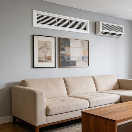 Grille de reprise d'air blanc 32x32 registre climatisation domestique