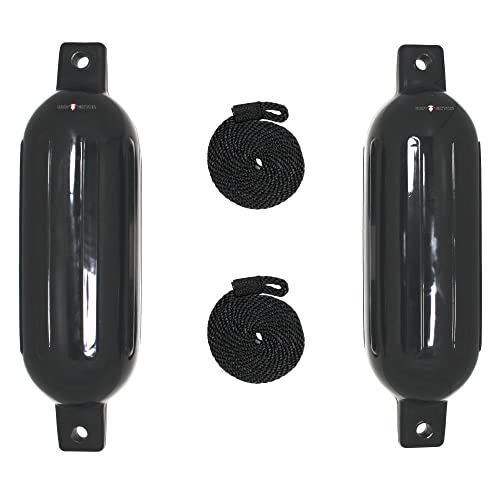 Extreme Max 3006.7375 BoatTector Inflatable Fender Value 2-Pack - 4.5" x 16", Black #1