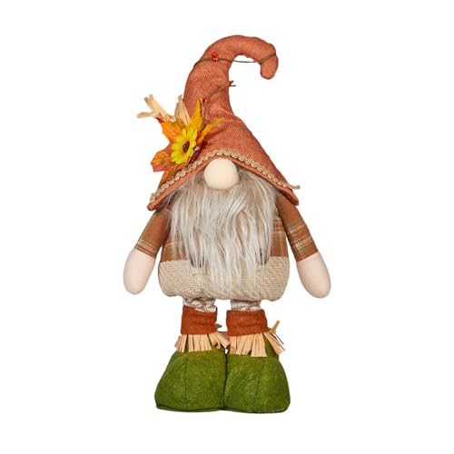 Gnomes de gnomes d'automne avec grands pieds extensibles en tissu noble