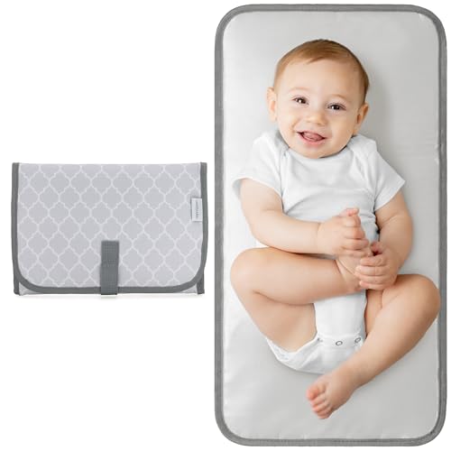 Comfy Cubs fasciatoio portatile pad, borsa pannolino, stazione mat viaggi solid grey compact