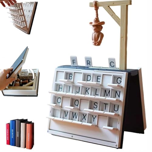Playbook'd Hangman �Q�[���A3D �v�����g���C�`�F�X�Z�b�g�A�|�[�^�u���u�b�N�{�[�h�Q�[���A�`�F�X/4 �A��/�V�[�o�g��/�n���O�}��/�o�b�N�M������/�}���J���A��l�����̃u�b�N�f�U�C�� Hangman game