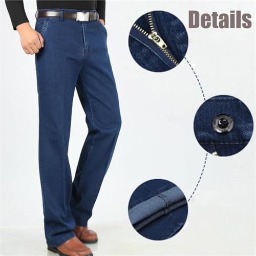 Lunifit Mens Jeans, JettJeans for Older Men, Jettjeans3 - Men's Classic Straight Fit Stretch Leg Jeans Denim Pants4