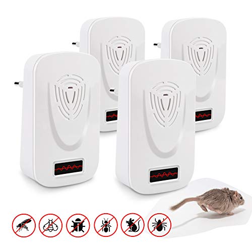Preisvergleich Produktbild Hospaop Ultraschall Schädlingsbekämpfer, Ultrasound Moskitoschutz Mäuseabwehr, Elektronische Insektenschutzmittel & Innenräumen Schädlingsbekämpfung Pest Repeller für Kakerlaken, Mäuse,Mücken,Ameisen